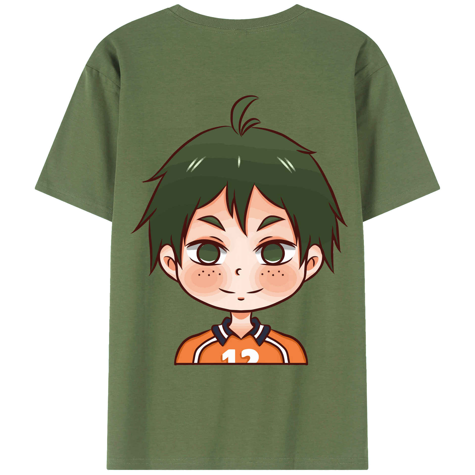 （画像用） ハイキュー!! Haikyu!! 綿100％ メンズ半袖Tシャツ（バックプリント） 通気性